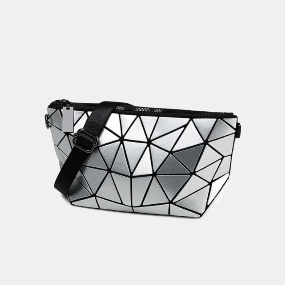 Silver diamond rubber bag